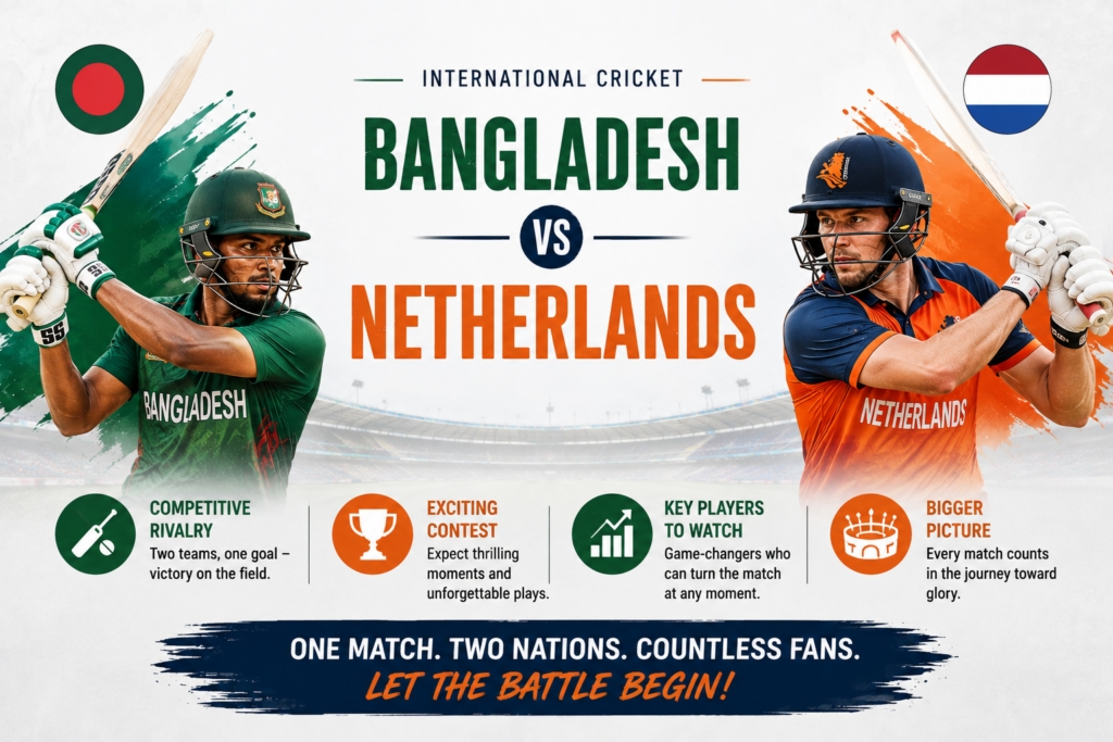 Bangladesh vs Netherlands cricket match players in action
Bangladesh vs Netherlands head-to-head cricket match
Bangladesh cricket team batting against Netherlands
Netherlands cricket team competing against Bangladesh