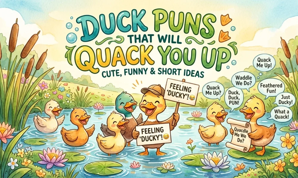 Duck Puns That Will Quack You Up Cute, Funny & Short Ideas.