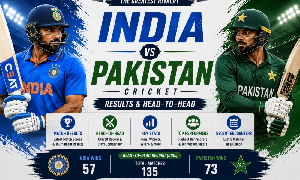 India vs Pakistan Cricket Results & Head-to-Head