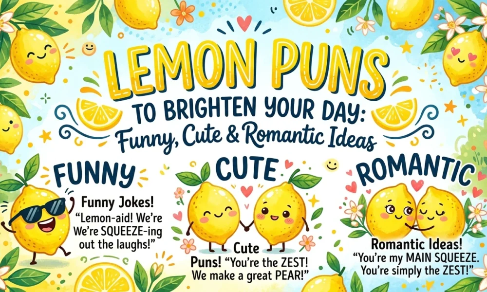 Lemon Puns to Brighten Your Day Funny, Cute & Romantic Ideas