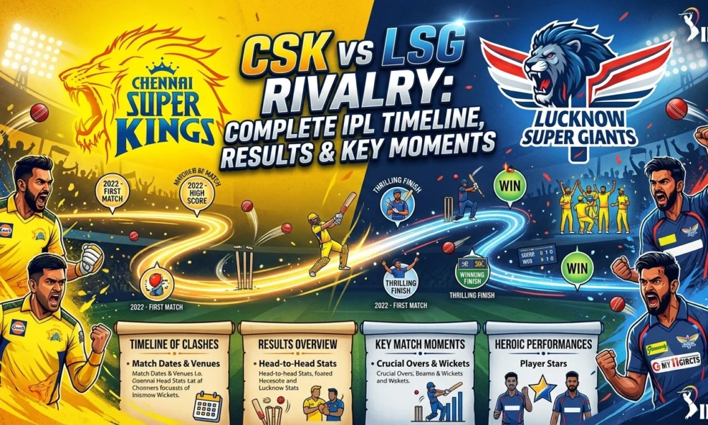 CSK vs LSG Rivalry Complete IPL Timeline, Results & Key Moments