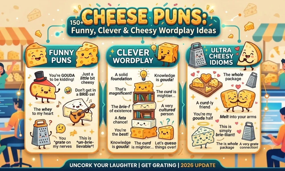 Cheese Puns 150+ Funny, Clever and Cheesy Wordplay Ideas.
