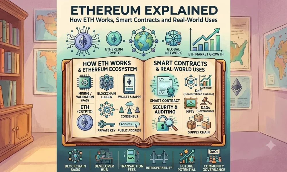 Ethereum Explained How ETH Works, Smart Contracts and Real-World Uses.